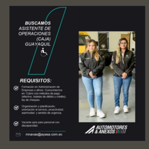 Buscamos Asistentes de Operaciones